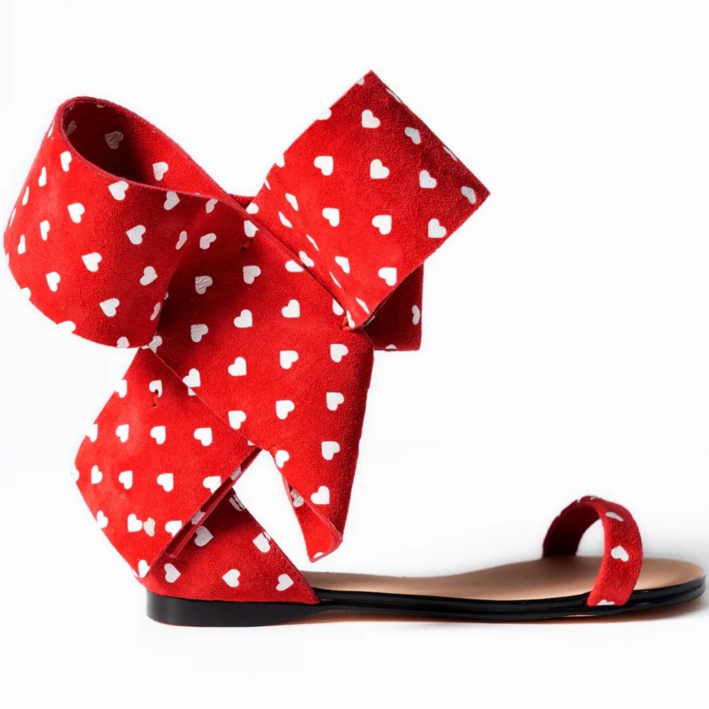 Amina Abdul Jullil Heart Print Child’s Sandals- Size 6. *Worn once!*